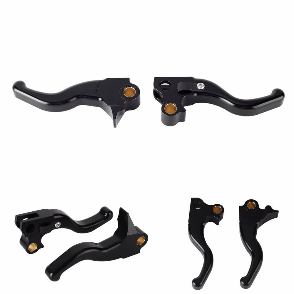CNC Shorty Hand Control Lever Kit Brake Clutch Levers For Harley Dyna Super Glide Custom Sport Switchback Wide Glide 96-2017 - pazoma