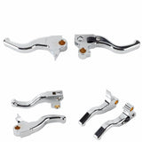 CNC Shorty Hand Control Lever Kit Brake Clutch Levers For Harley Dyna Super Glide Custom Sport Switchback Wide Glide 96-2017 - pazoma