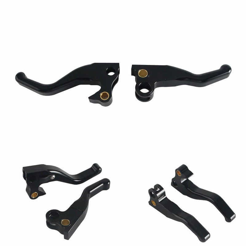 CNC Shorty Hand Control Lever Kit Brake Clutch Levers For Harley FL FX FXST FLST FXD FXR XL 1982-1995 Models by V-Twin - pazoma