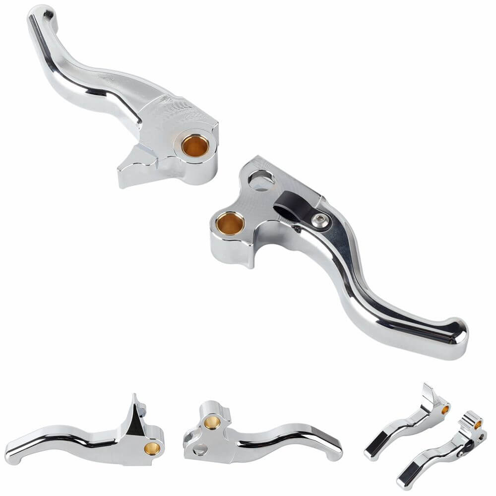CNC Shorty Hand Control Lever Kit Brake Clutch Levers For Harley Softail Deluxe Blackline Deuce Fat Boy Standard Slim 1996-14 - pazoma