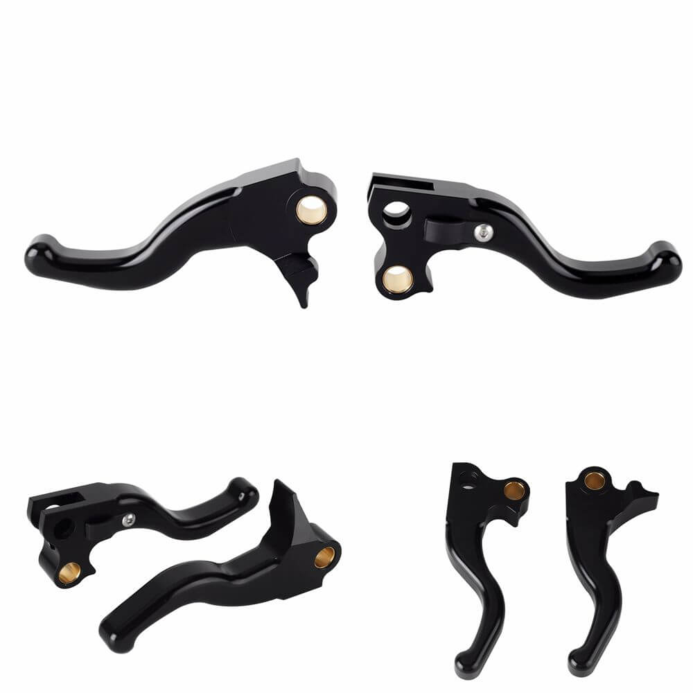 CNC Shorty Hand Control Lever Kit Brake Clutch Levers For Harley Softail Heritage Classic Springer Night Train Springer 96-14 - pazoma