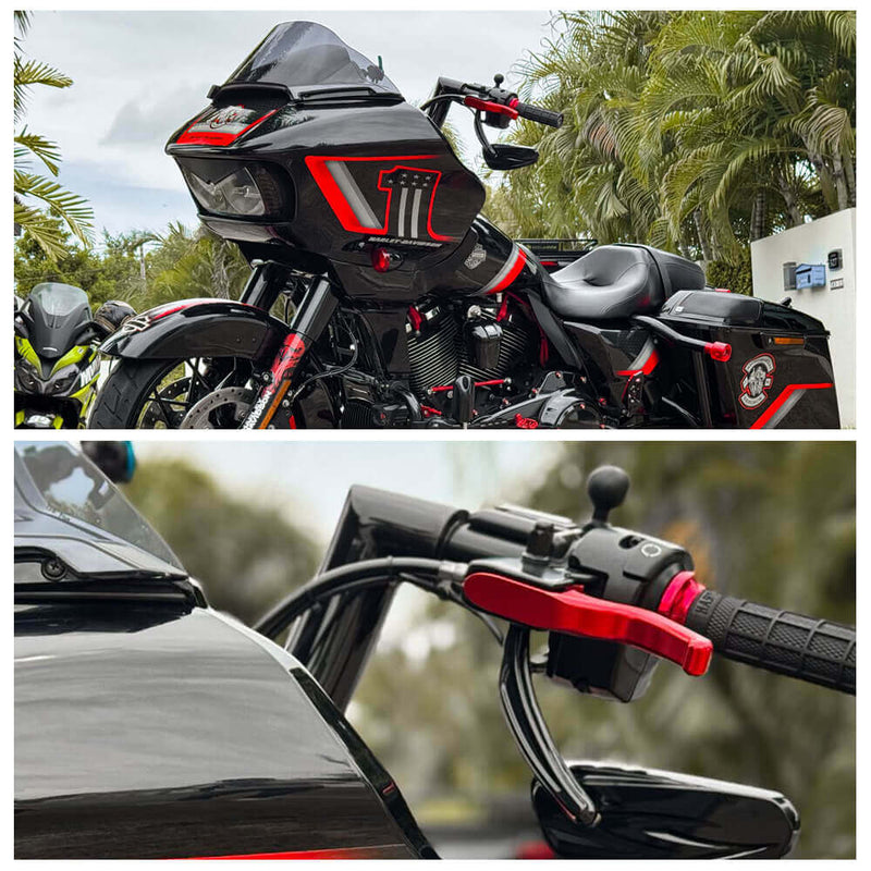 CNC Shorty Hand Control Lever Kit Brake Clutch Levers For Harley Touring Street Road Glide ST Road King Special 2021-2024