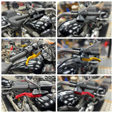 CNC Shorty Hand Control Lever Kit Brake Clutch Levers For Harley Touring Electra Glide Highway King Ultra Limited 2021-2024 - pazoma