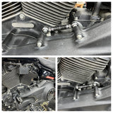 Carbon Fiber CNC Mid-Control Adjustable Shifter Linkage For Harley Softail Dyna FXR Low Rider FXLR S FXLRS ST FXLRST Street Bob FXBB Standard - pazoma