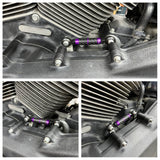 Carbon Fiber CNC Mid-Control Adjustable Shifter Linkage For Harley Softail Dyna FXR Low Rider FXLR S FXLRS ST FXLRST Street Bob FXBB Standard - pazoma