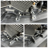 Carbon Fiber CNC Mid-Control Adjustable Shifter Linkage For Harley Softail Dyna FXR Low Rider FXLR S FXLRS ST FXLRST Street Bob FXBB Standard - pazoma