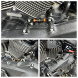 Carbon Fiber CNC Mid-Control Adjustable Shifter Linkage For Harley Softail Dyna FXR Low Rider FXLR S FXLRS ST FXLRST Street Bob FXBB Standard - pazoma