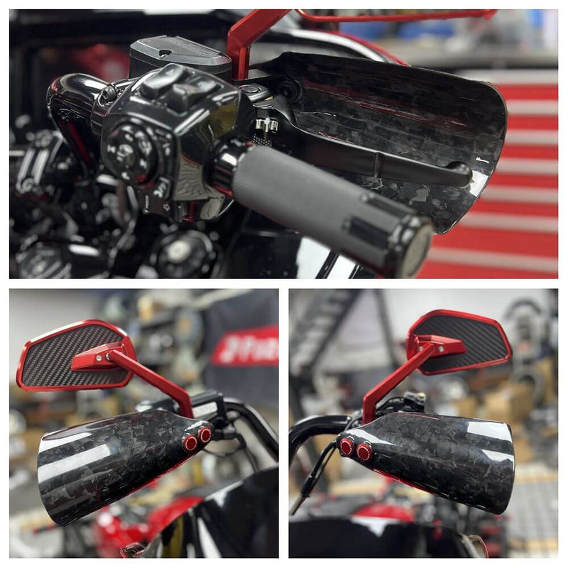 Carbon Fiber Performance Bagger Handguards Hand Guard For Harley Touring Street Glide CVO ST Ultra FLHX FLHXSE FLHXU 2023.5-2026 - pazoma