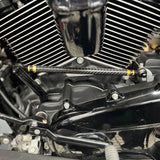 Carbon Fiber Adjustable Clutch Shifter Linkage For Harley Touring Street Glide Road Glide Ultra Limited FLHR Softail 1986-2026 - pazoma