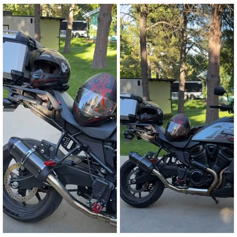 Carbon Fiber Street Cannon Muffler Slip-On Pipe Exhaust System For Harley Pan America 1250 RA1250ST Special CVO RA1250SE RA1250S 2021-2026 - pazoma