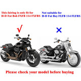 2018-2023 Harley Softail M8 Fat Bob 114 FXFB FXFBS Club Style Headlight Fairing w/11" Smoke Eye Shape Vented Windshield - pazoma