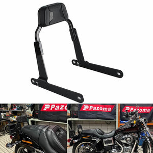 Club Style Passenger Backrests Low profile Fixed Mini Sports Sissy Bar Kit For Harley Dyna Low Rider FXDL Street Bob FXDB Super Glide FXD '06-'17 - pazoma