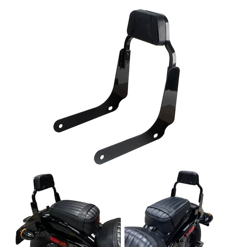 Club Style Passenger Backrests Low profile Fixed Mini Sports Sissy Bar Kit For Harley M8 Softail Street Bob FXBBS FXBB FLDE FLSL FXST Standard 2018- - pazoma