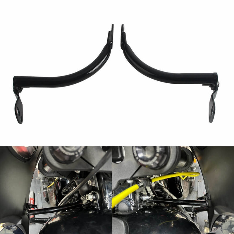 Concealed Design Harley FXLRST Fairing Support Kit For installation of Flat-Out Bar Mustache Crash Bar Traditional Engine Guards - pazoma