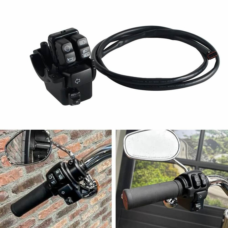'16-'24 Harley Softail Deluxe Slim S Sport Glide Standard FXDR FLSS FLSTC FLSTFBS FLSTN FXSE FLSB FSLR FLHCS Cruise Control Kit Switch Button - pazoma