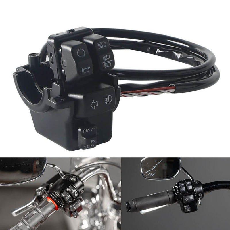 Cruise Control Kit Switch Button W/Auxiliary(AUX) lamp switch For '16-'24 Harley Softail Heritage Classic FLHCS Deluxe FLDE