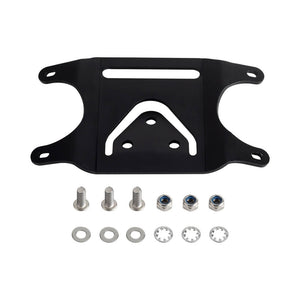 Curved Laydown License Plate Mount 3-bolt mounted Relocation Bracket with LED Frame For Harley FXLRST FXLRS FLHRC FLHCS FLHCS FLSTFSE FXDC XL - pazoma