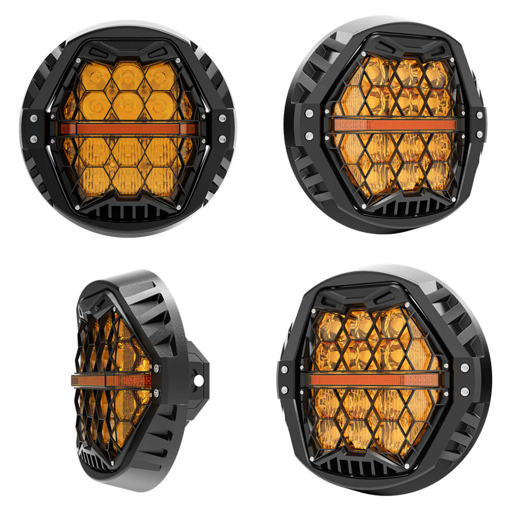 RIDROID 7-Inch LED Headlight – Fits Harley Davidson Road King, Street Glide, FLHXS, FLHX – DOT Approved – 8000 Lumens