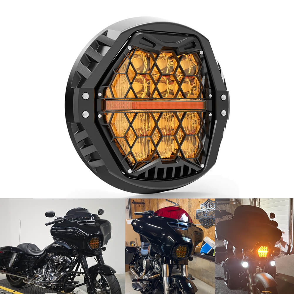7 Inch LED Headlight For Harley Davidson Street Glide, Softail, FLHX, FLD – Chrome Housing, 6000K, Direct Replacement