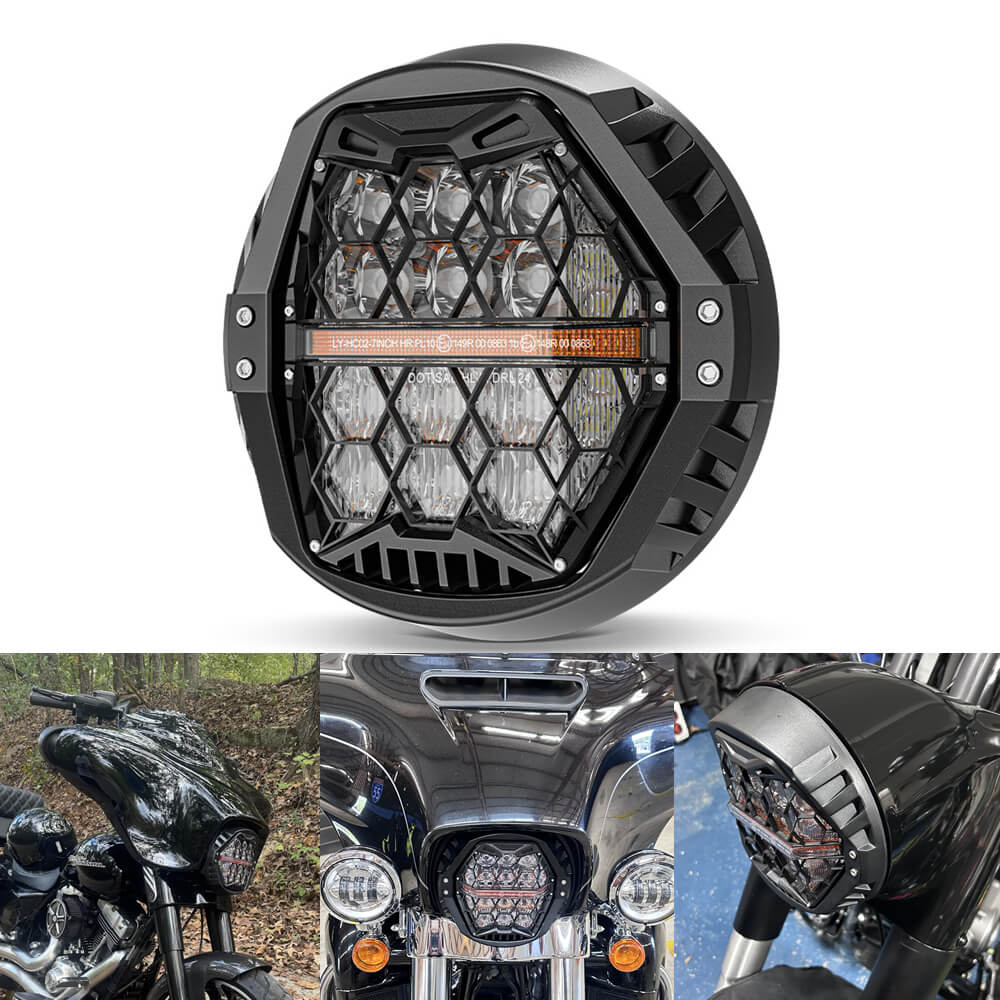 DOT Approved 120W 7'' LED Headlight For Harley Touring Road King Road Glide Street Glide Electra Glide Ultra Limited Trike Heritage Softail Fat Boy