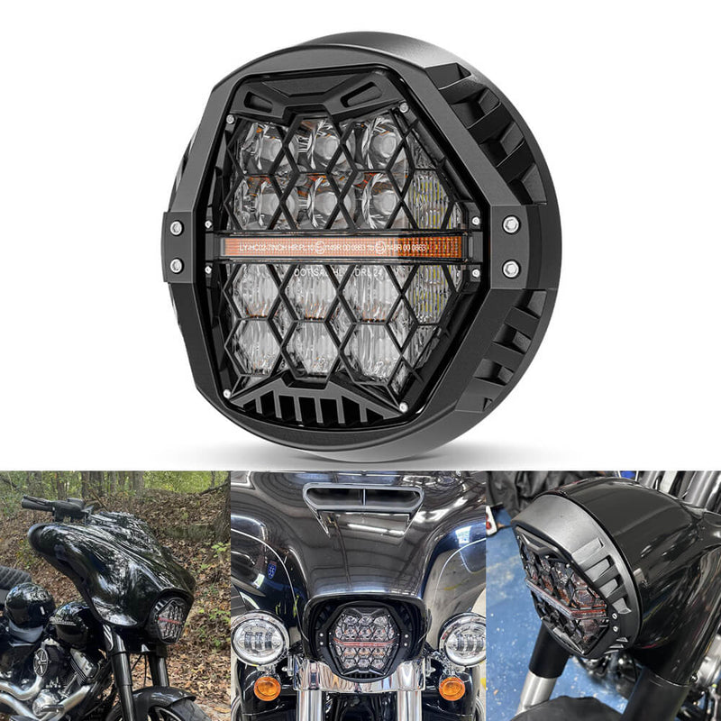 DOT Approved 120W 7'' LED Headlight For Harley Touring Road King Road Glide Street Glide Electra Glide Ultra Limited Trike Heritage Softail Fat Boy