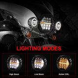 DOT Approved 120W 7'' LED Headlight For Harley Touring Road King Road Glide Street Glide Electra Glide Ultra Limited Trike Heritage Softail Fat Boy