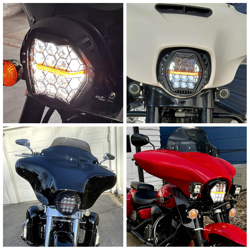 DOT Approved 120W 7'' LED Headlight For Harley Touring Road King Road Glide Street Glide Electra Glide Ultra Limited Trike Heritage Softail Fat Boy