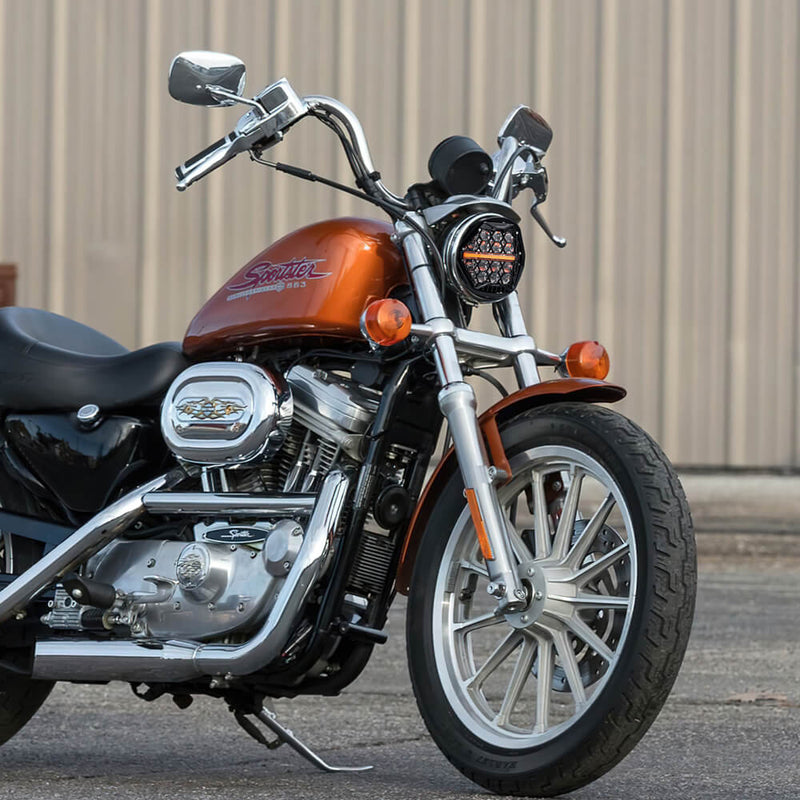 DOT Approved 5-3/4" 5.75 Inch LED Headlight For Harley Dyna Street Bob Super Wide Glide Low Rider Night Rod Train Softail Deuce Sportster Iron 883