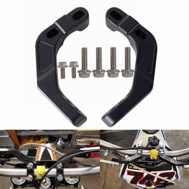 Dirt Bike 7/8" 1-1/8" Handlebar Handguard Bar Clamp Mounts For KTM Husqvarna Honda Suzuki Kawasaki Yamaha - pazoma