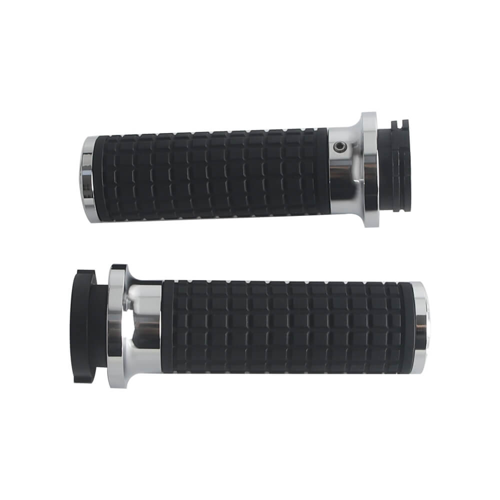 Dual Cable Throttle CNC Hand Grips for Harley ’02-’17 VRSC ’96-later XL ’08-’13 XR ’96-’17 Dyna ’95-’15 Softail ’96-’07 Touring