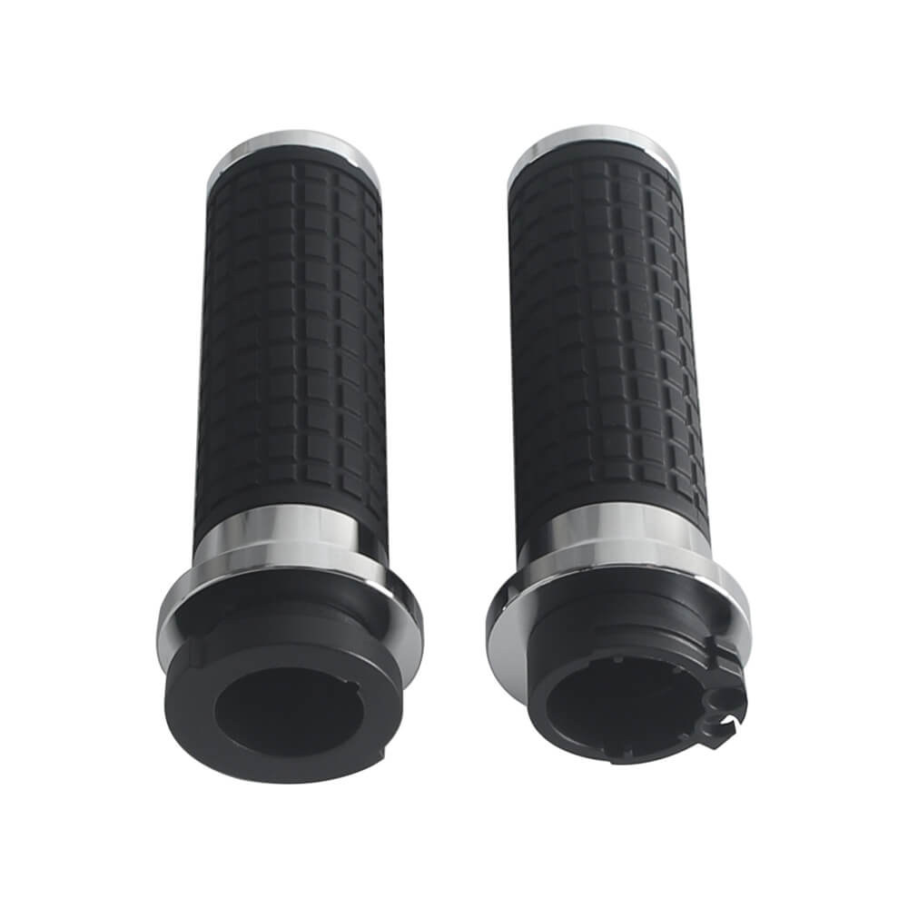 Dual Cable Throttle CNC Hand Grips for Harley ’02-’17 VRSC ’96-later XL ’08-’13 XR ’96-’17 Dyna ’95-’15 Softail ’96-’07 Touring