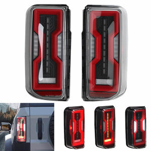 LED Tail Lights for 2021-2024 Ford Bronco Halogen Taillights Upgrade LED Rear Running Brake Lamps Stop Turn Signals Reversing Light Tail Lamps - pazoma