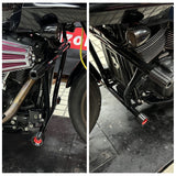 Harley Softail M8 Low Rider ST 117 FXLRST Front Rear Highway Peg High 2 Step Engine Guard Crash Bar Passenger Peg Frame Slider 2022-2025