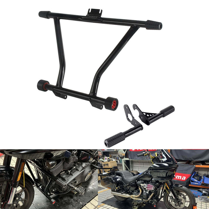Harley Softail M8 Low Rider ST 117 FXLRST Front Rear Highway Peg High 2 Step Engine Guard Crash Bar Passenger Peg Frame Slider 2022-2025