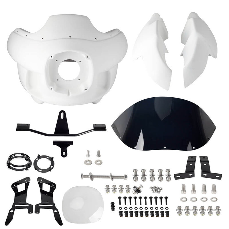 FXR FXRT FXRP FXRD Club Style Upper Lower Fairings For Harley Dyna Street Bob Low Rider S Wide Glide Sports Glide 2006-2017 - pazoma