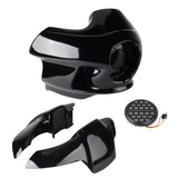 FXR Style Clubstyle Upper Lower Fairing W/7" LED Headlight For Harley Dyna FXDB FXDL FXDLS FXDLI FXDWG FXDC FXD FXDI 06-17 - pazoma