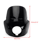 Headlight Fairing w/11" Eye Shape Vented Windshield Headlight Relocation Block for Harley Softail M8 Street Bob FXBB Standard Low Rider - pazoma