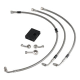 27" Front Extended Length Upper Lower Brake Line w/ABS For Harley Softail Low Rider ST S FXLRST Fat Bob FXFB FXDRS 14-15" Handlebar - pazoma