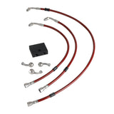 Extended Length Upper Lower Brake Line w/ABS Master Cylinder For Harley Softail Low Rider ST S Fat Bob FXDR - pazoma