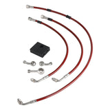 Extended Length Upper Lower Brake Line w/ABS Master Cylinder For Harley Softail Low Rider ST S Fat Bob FXDR - pazoma