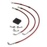 Extended Length Upper Lower Brake Line w/ABS Master Cylinder For Harley Softail Low Rider ST S Fat Bob FXDR - pazoma