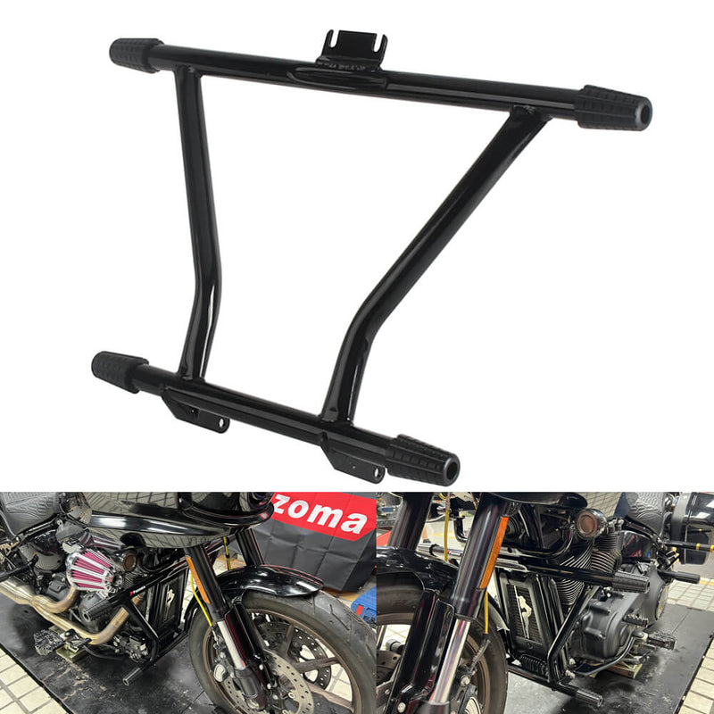 Front High 2 Step Crash Cage Bar Engine Guard Rear Passenger Frame Slider Highway Peg For Harley Softail M8 Low Rider ST 117 FXLRST - pazoma