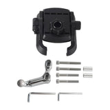 Offset Perch Mount Kit Phone Carrier Mount Holder One-Touch Quick Lock Stand For Harley Honda Kawasaki Victory Yamaha BMW - pazoma