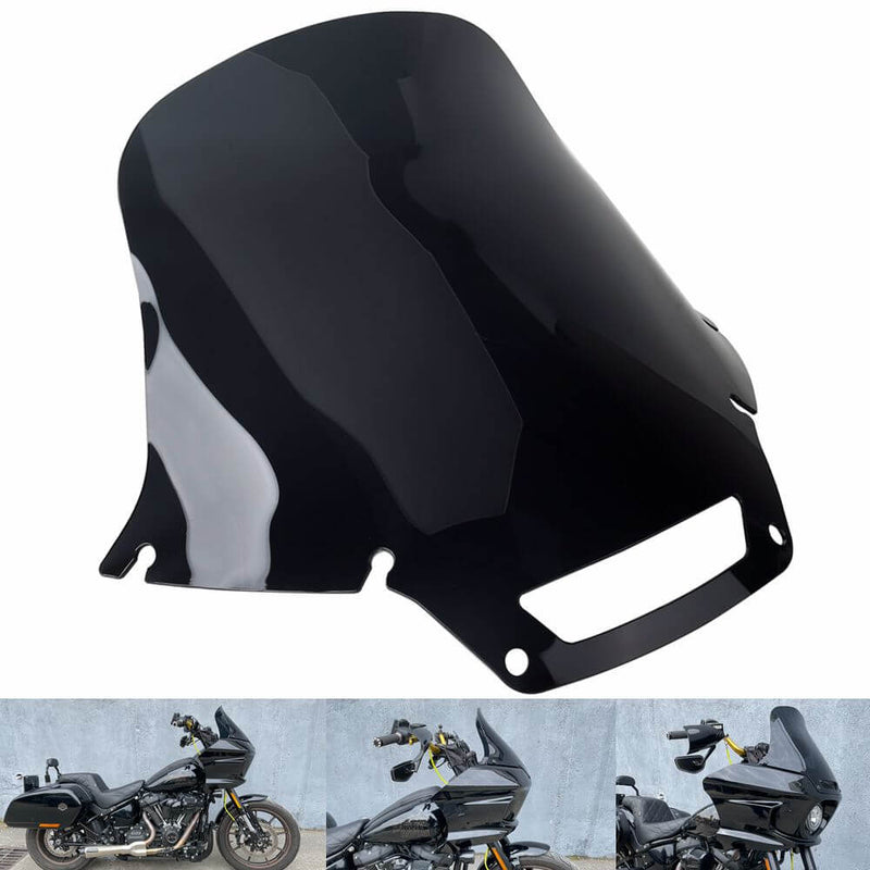 Harley Softail Low Rider ST EI Diablo FXLRST FXRST 117 Polycarbonate PC Recurve Windshield Windscreen 2022-2025 - pazoma