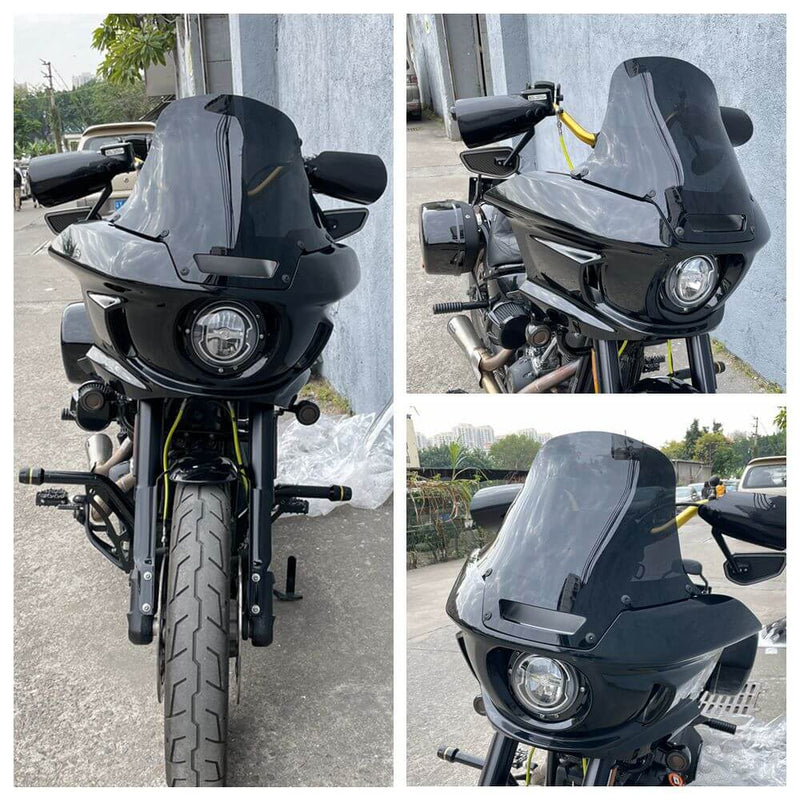 HD Low Rider ST Fairing Recurve Windshield Windscreen W/ Bolt Grommet kit for Harley M8 Softail FXLRST 117 FXRST 2022-2025 - pazoma
