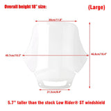 Harley Softail Low Rider ST EI Diablo FXLRST FXRST 117 Polycarbonate PC Recurve Windshield Windscreen 2022-2025 - pazoma