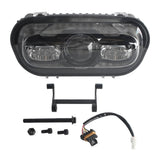 HD M8 Softail Fat Bob Style LED Headlight W/ Conversion Mount Extension Bracket Kit For Harley FXDF Dyna Fat Bob 2008-2017