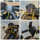 Handlebar Phone Carrier Mount Holder One-Touch Quick Lock Stand Support 360 Rotation Bracket For Harley Dyna Softail Touring Trike - pazoma