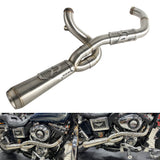 Big Sexy 2-in-1 Performance Exhaust System for Harley Dyna Fat Bob FXDF Low Rider FXDL S Street Bob FXDB FXD 2006-2017 Stepped Header - pazoma