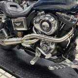 Big Sexy 2-in-1 Performance Exhaust System for Harley Dyna Fat Bob FXDF Low Rider FXDL S Street Bob FXDB FXD 2006-2017 Stepped Header - pazoma